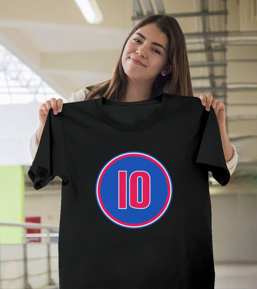 Rod Thorn Number 10 Detroit Pistons Jersey Iconic T-Shirt