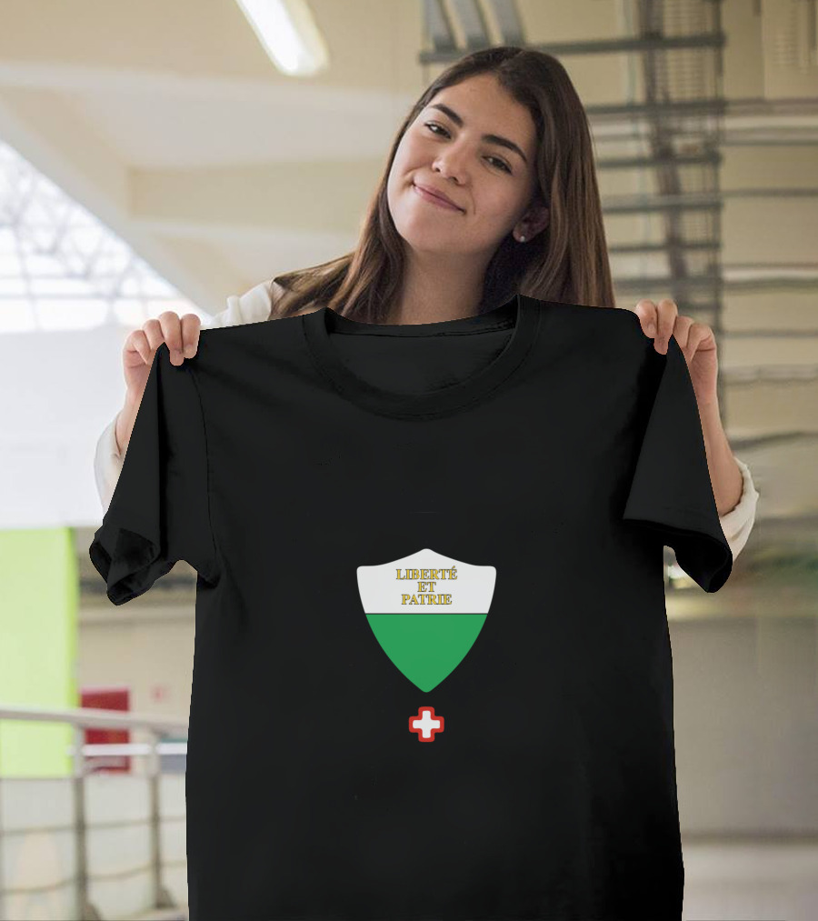 Waadt Wappen Schweiz Liberté et Patrie Swiss Emblem T-Shirt