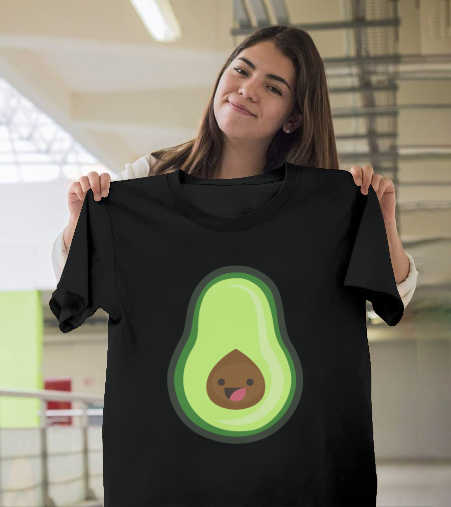 Smiling Avocado Emoji Face T-Shirt