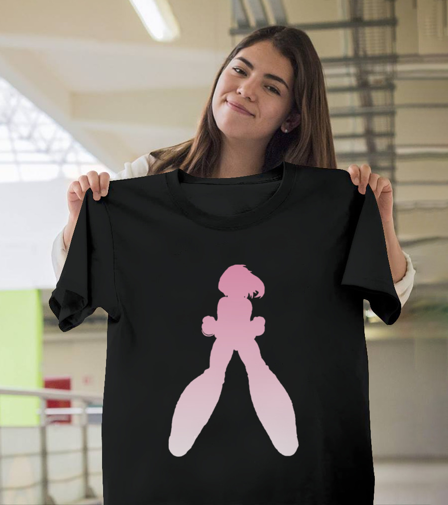 Uraraka Pink Silhouette Anime Character T-Shirt