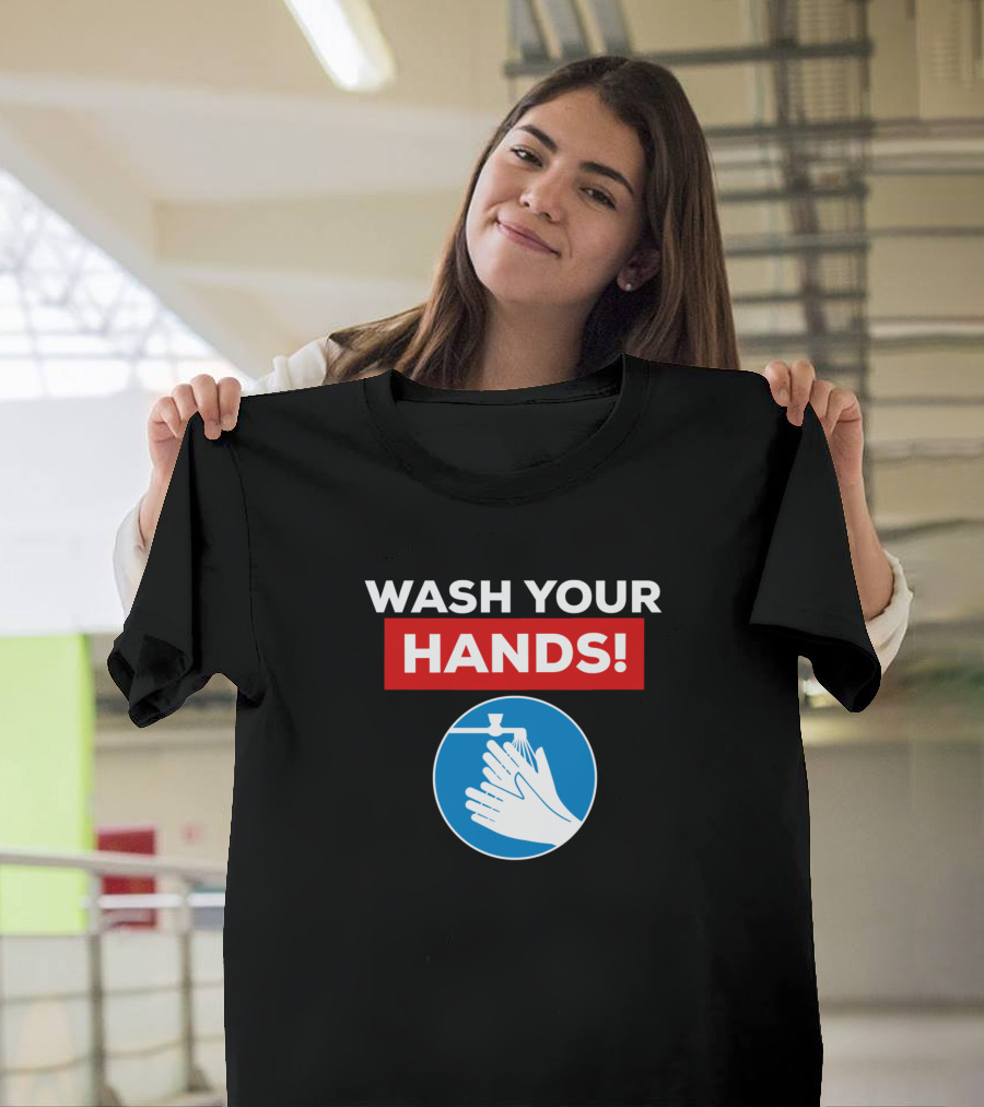 Wash Your Hands Virus Hands Washing Note T-Shirt