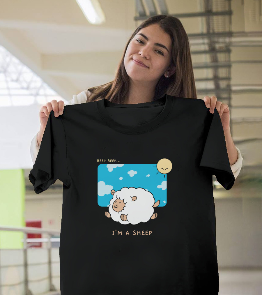 Beep Beep I'm a Sheep Cloudy Sky and Sun T-Shirt