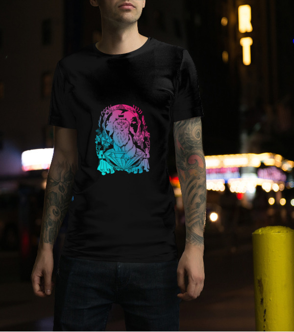 Cats Rule Everything Around Me Aurora Glow Feline Majesty T-Shirt