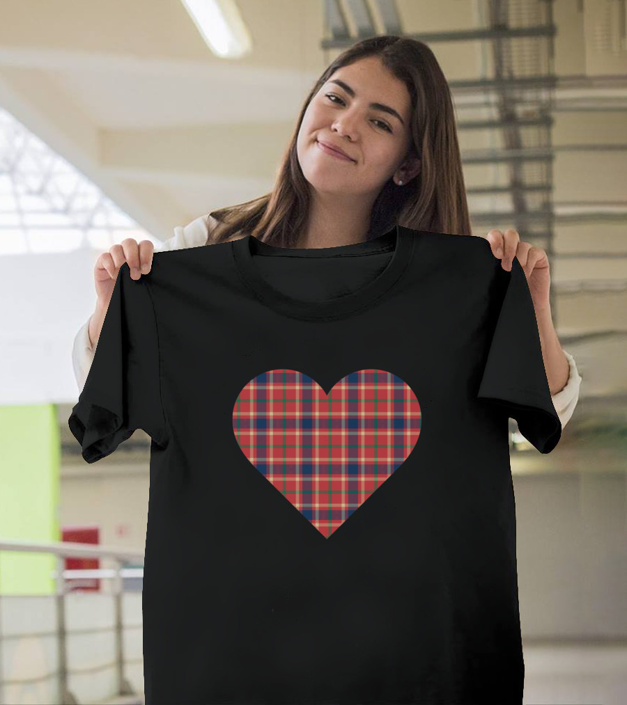 Buffalo Plaid Heart Matching Valentines Buffalo Va T-Shirt