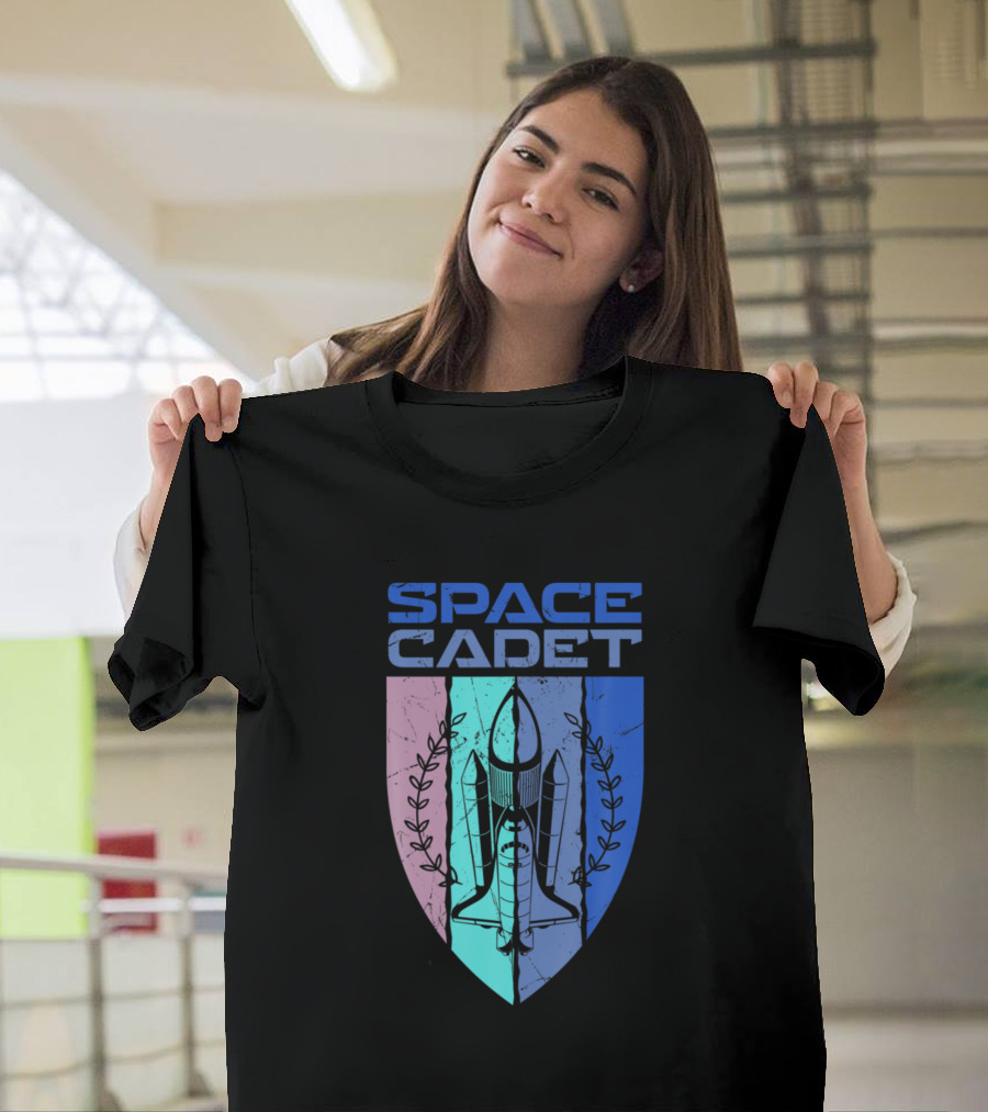 Space Cadet Badge Emblems Rocket Lovers T-Shirt