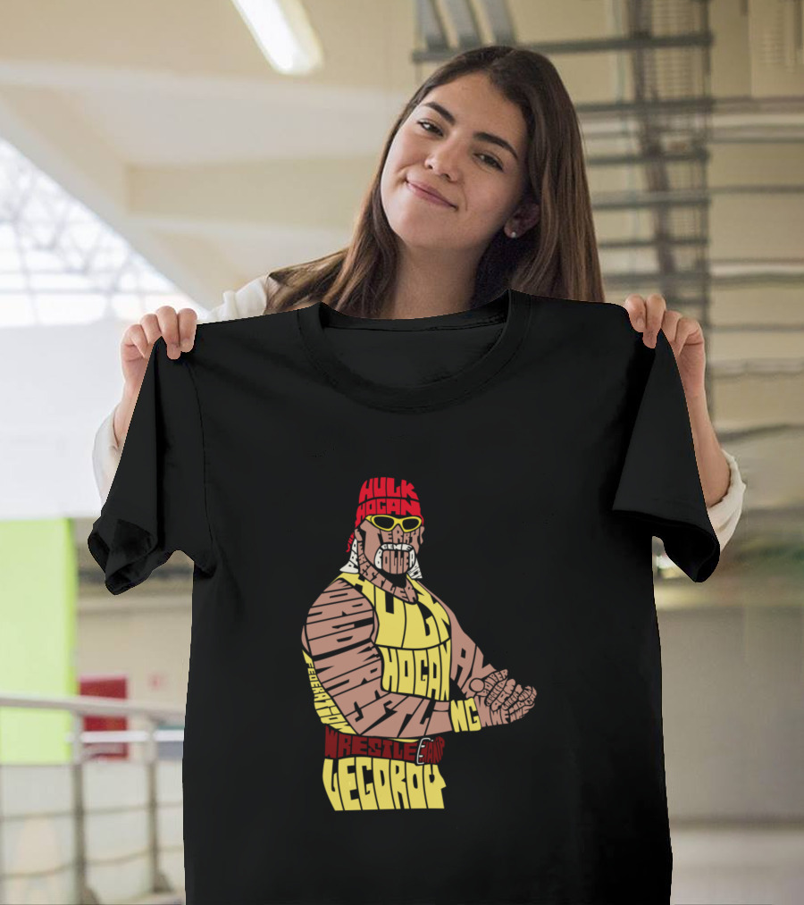 Hulk Hogan Calligram Wrestle Legend Wrestling T-Shirt
