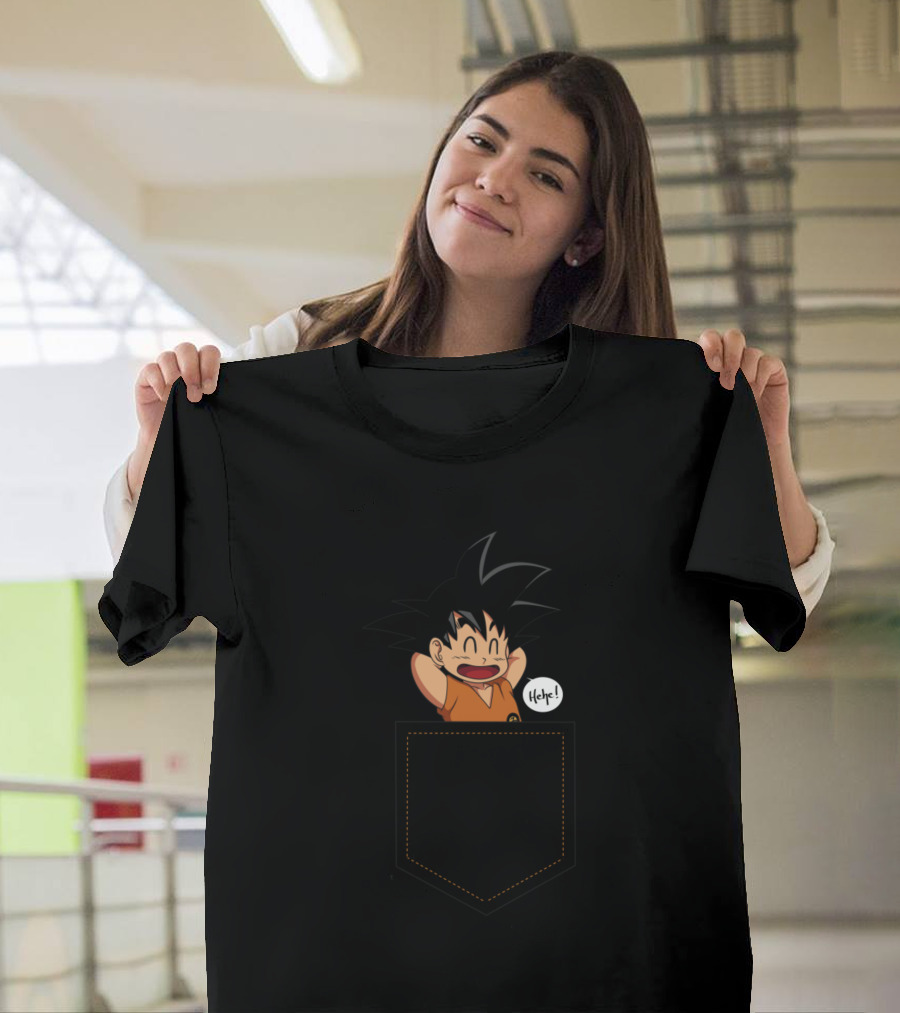 Pocket Goku Hehe Dragon Ball Z Fun T-Shirt