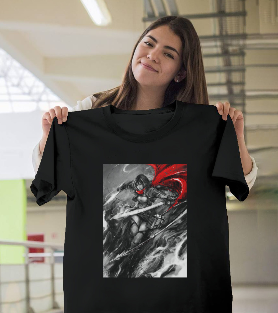Titan Angel Slayer Clash Warrior in Red Cloak T-Shirt