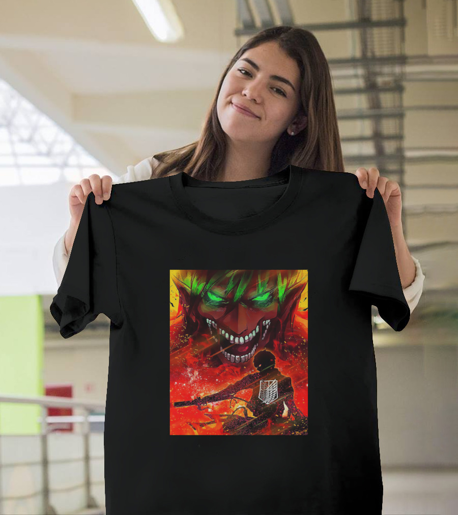 Attack Titan Green Eyes Manga Art Titan King T-Shirt