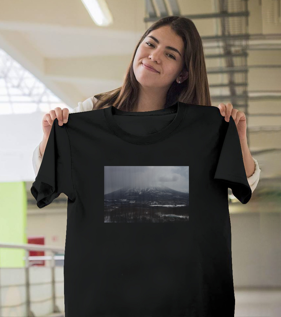 Dark Sky Night Mountains Landscape Winter Scene T-Shirt