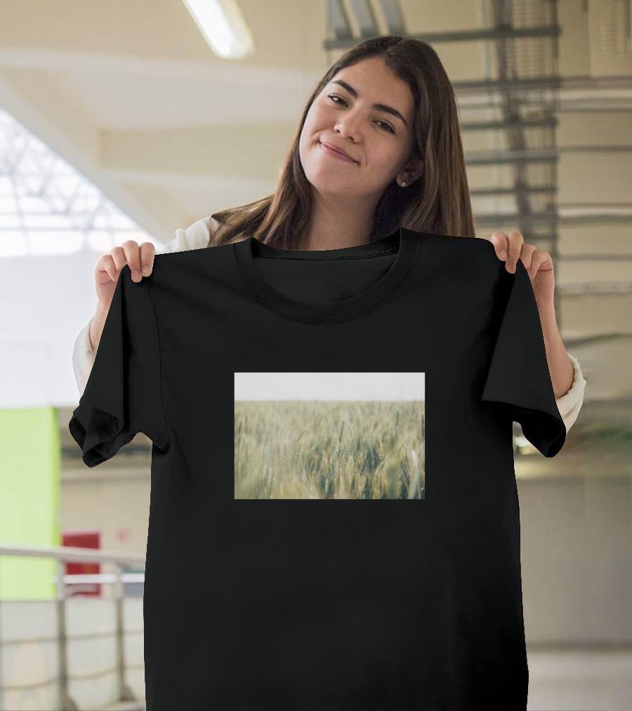 Green Grass Fields Wheat Landscape T-Shirt