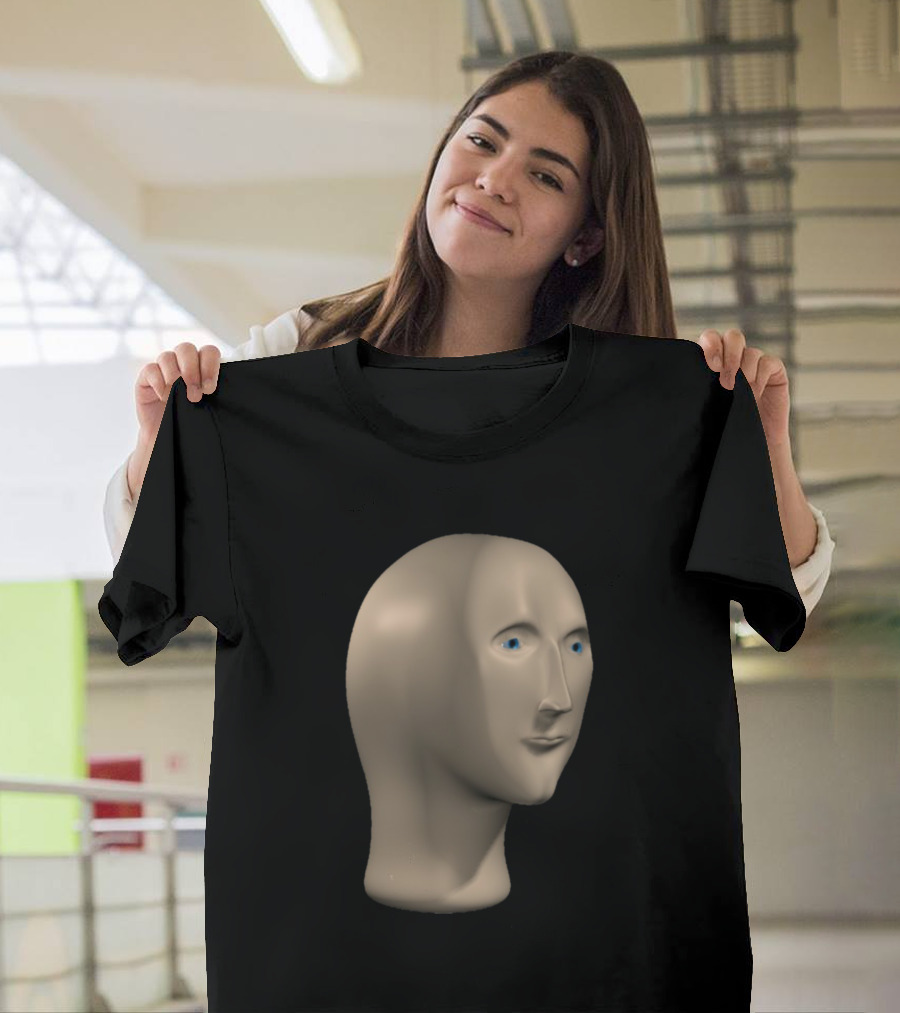 Meme Man Iconic 3D Head Image T-Shirt