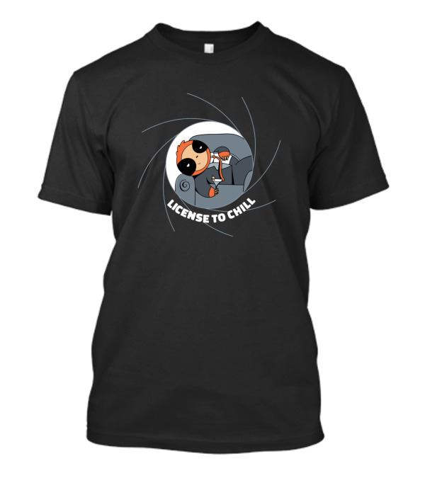 License To Chill Lazy Sloths Lover Spy T-Shirt