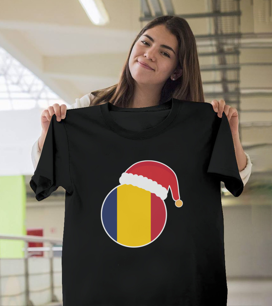 Christmas Chad Flag Santa Claus Hat T-Shirt