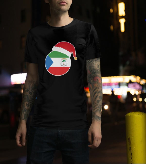 Equatorial Guinea Flag Christmas Santa Hat T-Shirt
