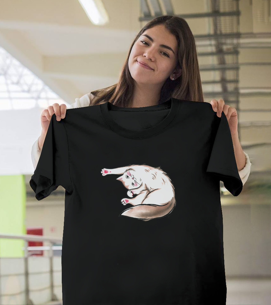 Come Play With Cat Relaxed Feline Stretch T-Shirt