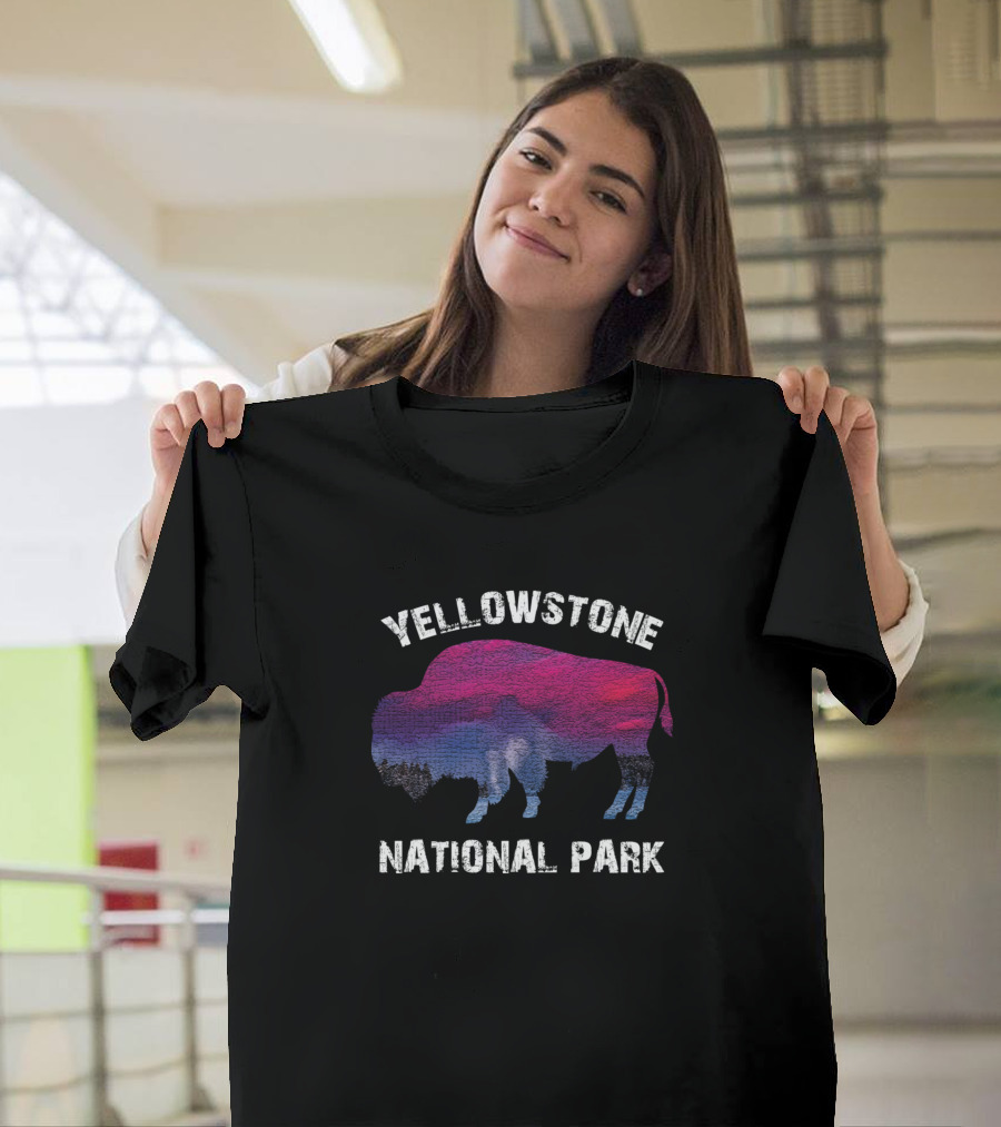 Yellowstone National Park Bison Vintage T-Shirt