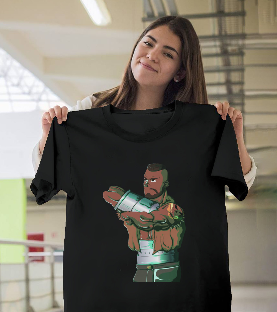 Barret Wallace Final Fantasy Character Illustration Arms Crossed T-Shirt