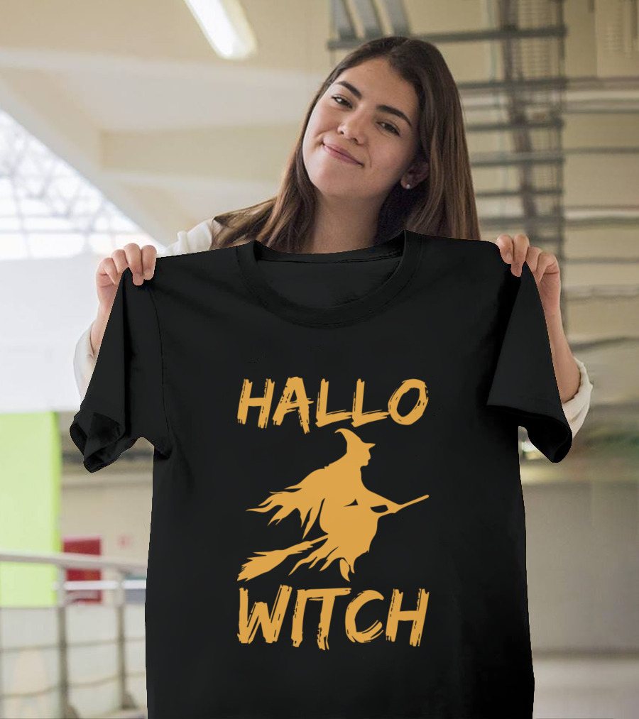 HALLO WITCH Flying Broom T-Shirt
