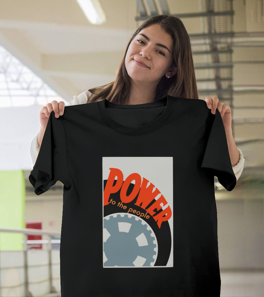 Power To The People Gearwheel Icon T-Shirt