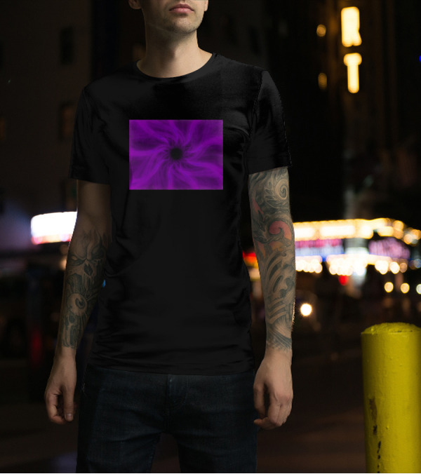 Vibrant Purple Swirling Vortex T-Shirt