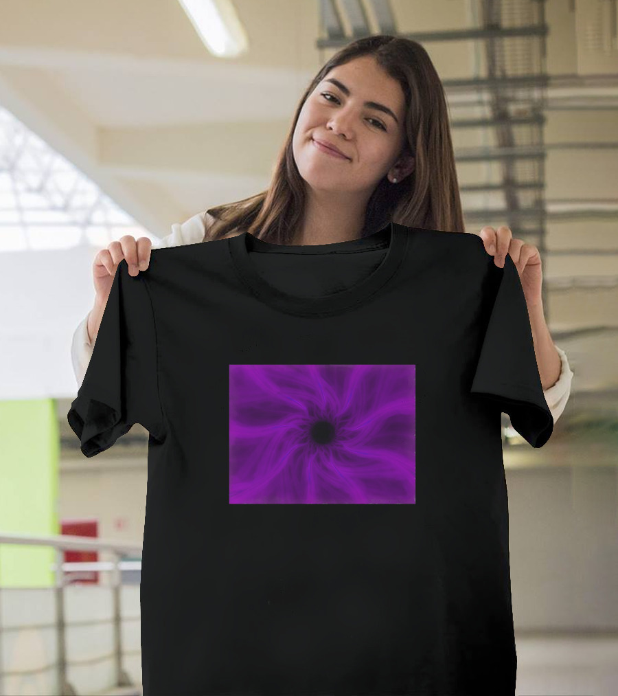 Vibrant Purple Swirling Vortex T-Shirt
