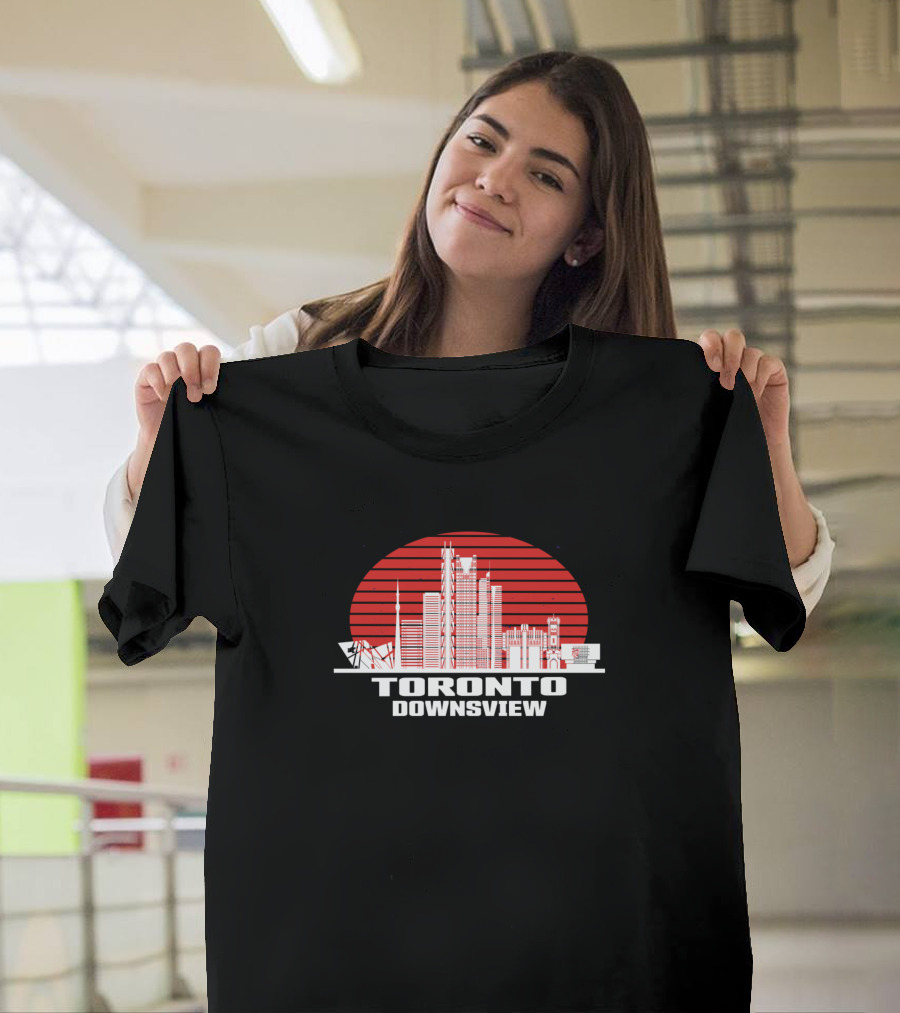 Toronto Downsview Canada Skyline Red Sunset Cityscape T-Shirt