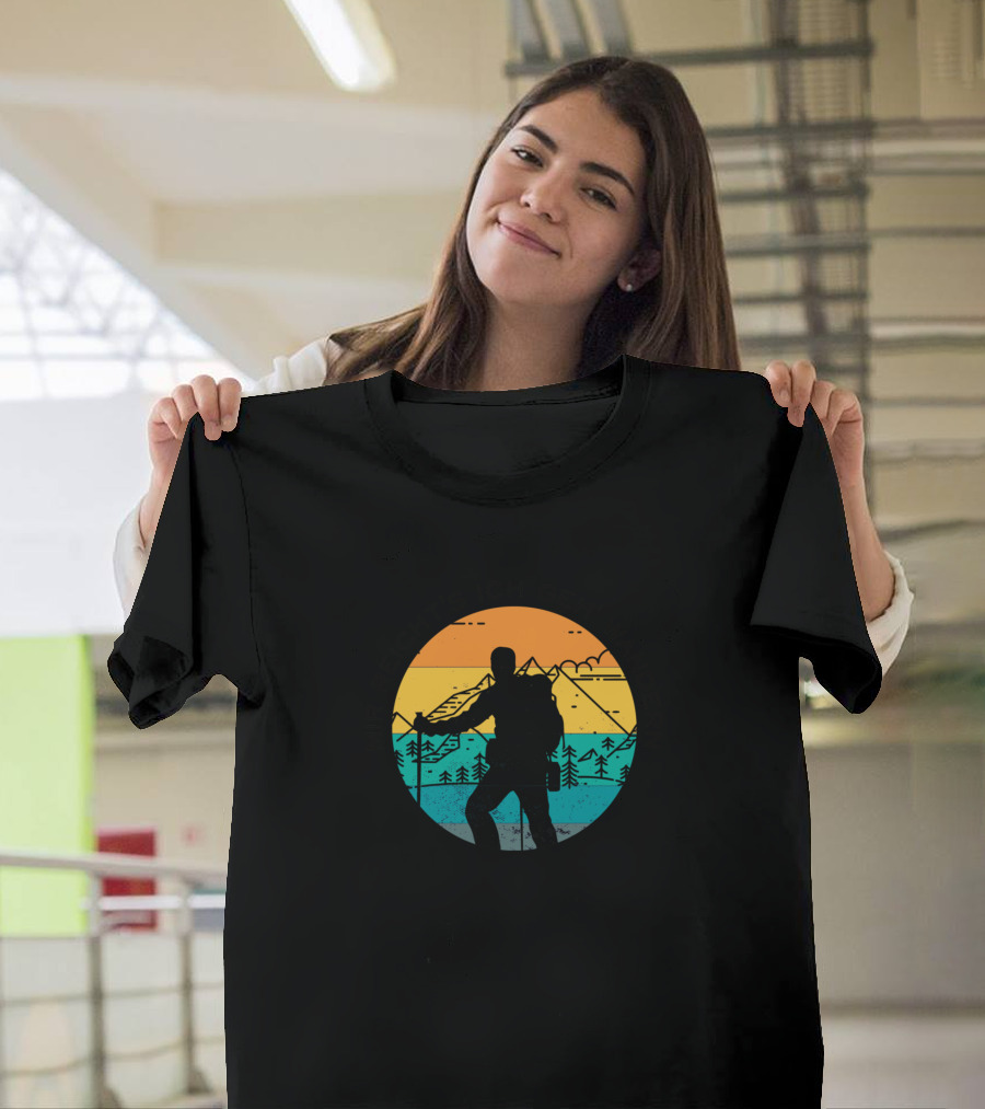 MIR REICHT'S ICH GEH' WANDERN Climber Sunset Mountain Scene T-Shirt