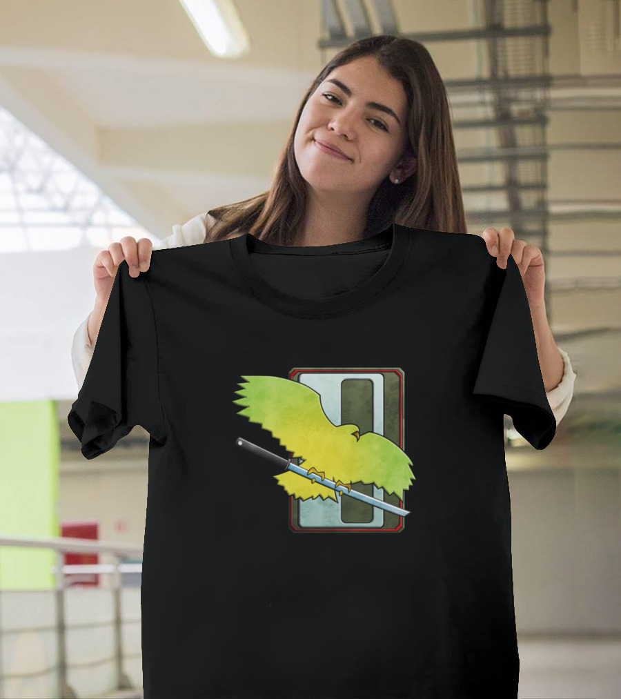 Battletech Clan Jade Falcon Symbol with Sword T-Shirt