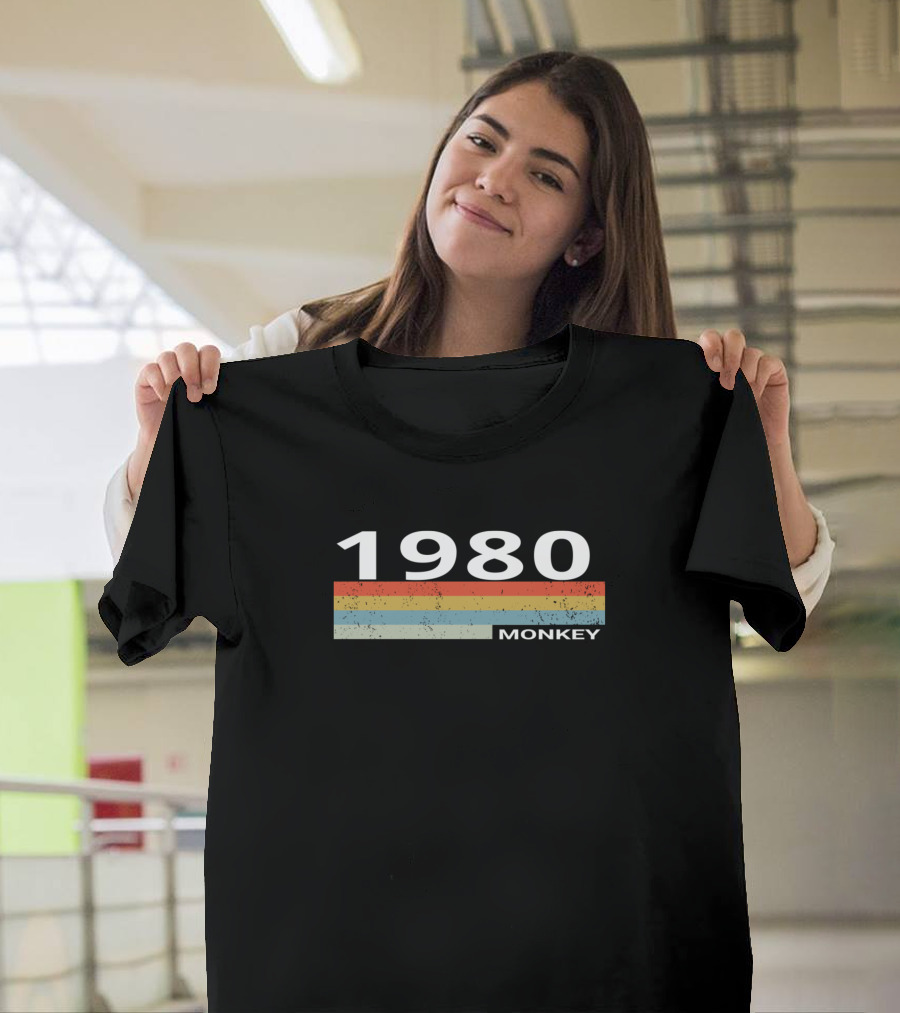 1980 Vintage Stripes Year of the Monkey T-Shirt