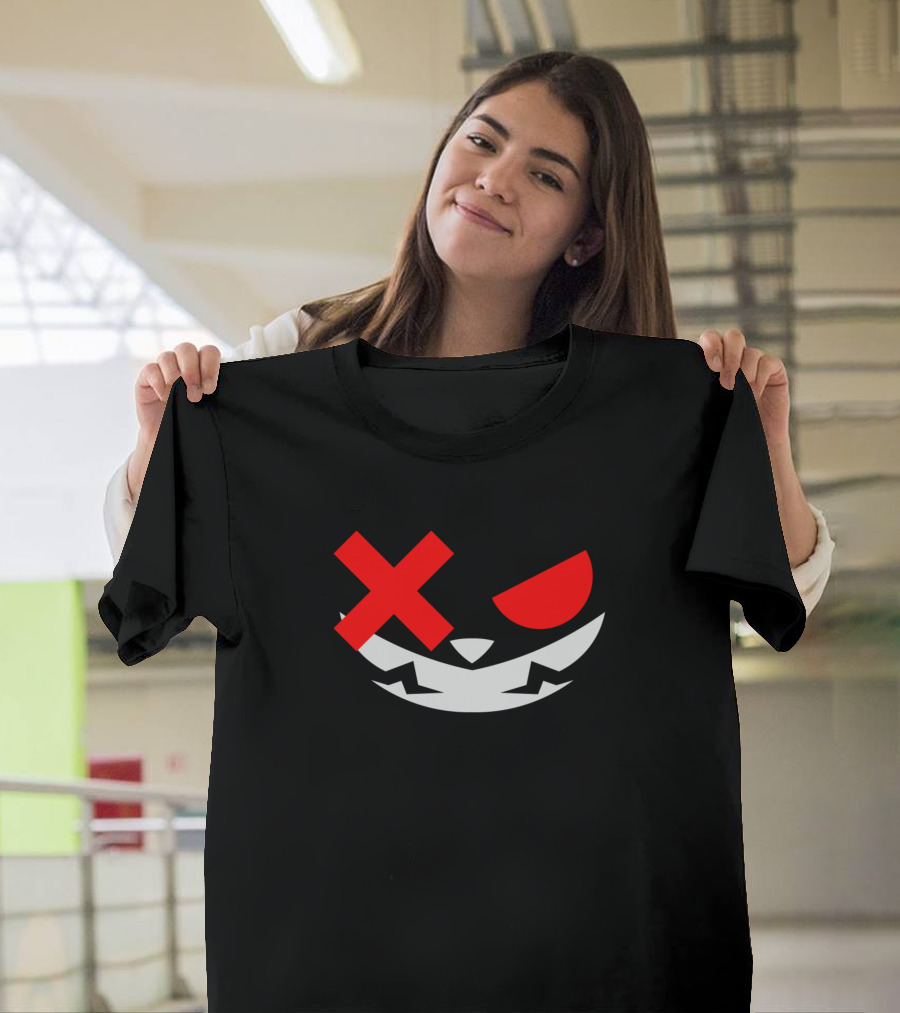 X Face Monster Grim Expression T-Shirt