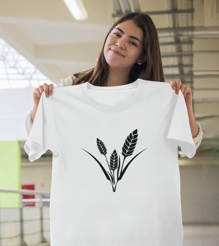 Barley Plant Iconic Black T-Shirt