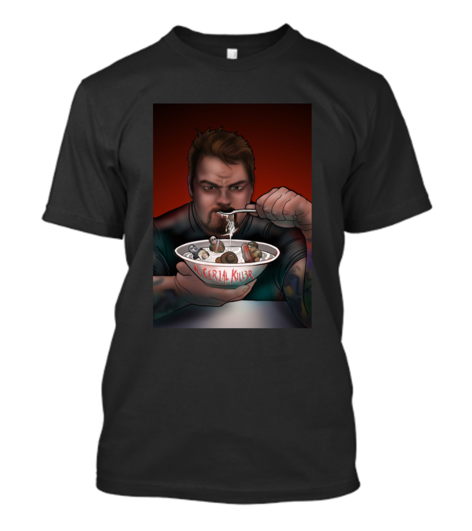Cer1al Killer Bowl Eating Scene T-Shirt