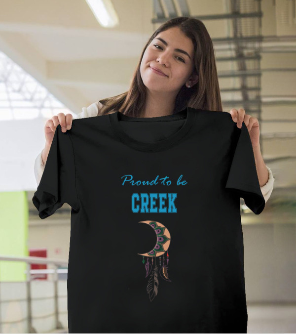 Proud To Be Creek Moon And Feathers T-Shirt