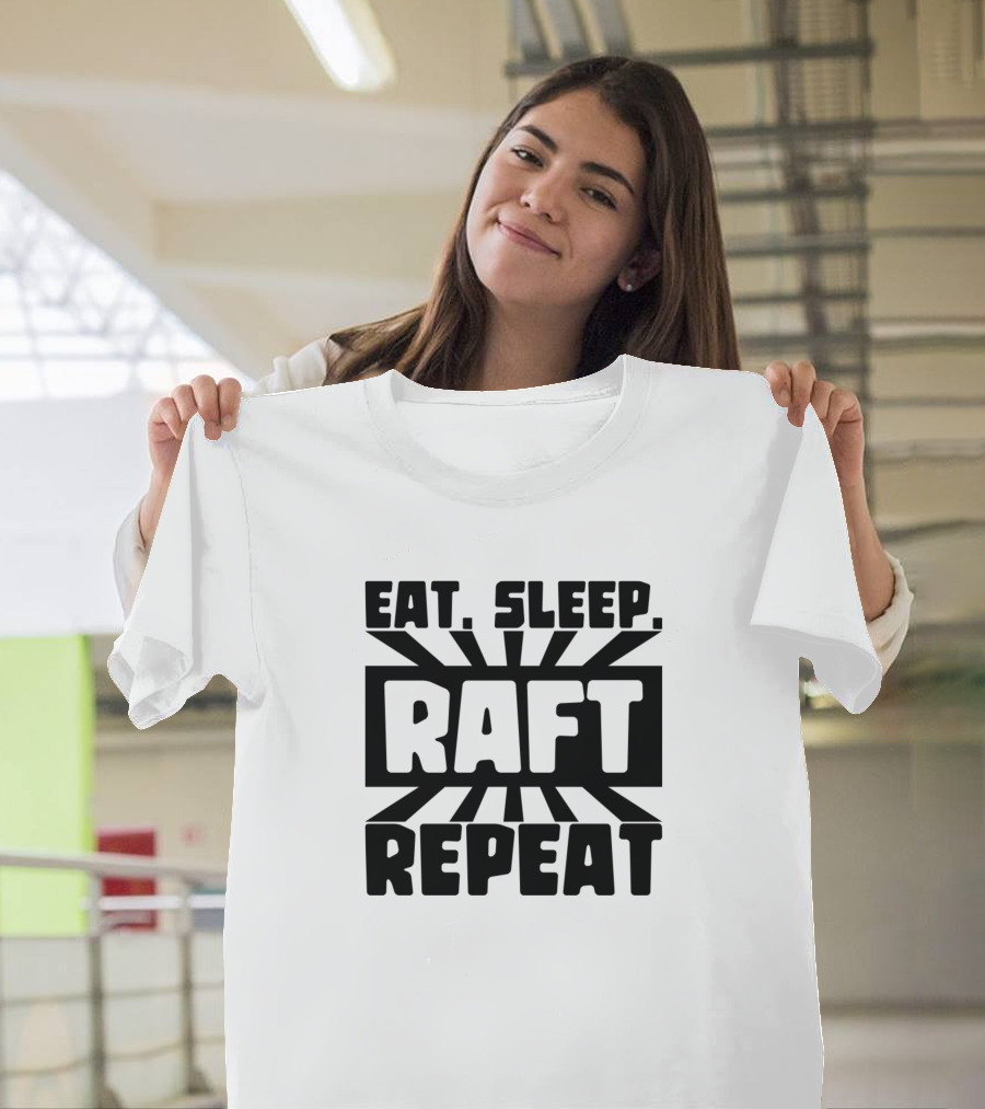 Eat Sleep Raft Repeat T-Shirt