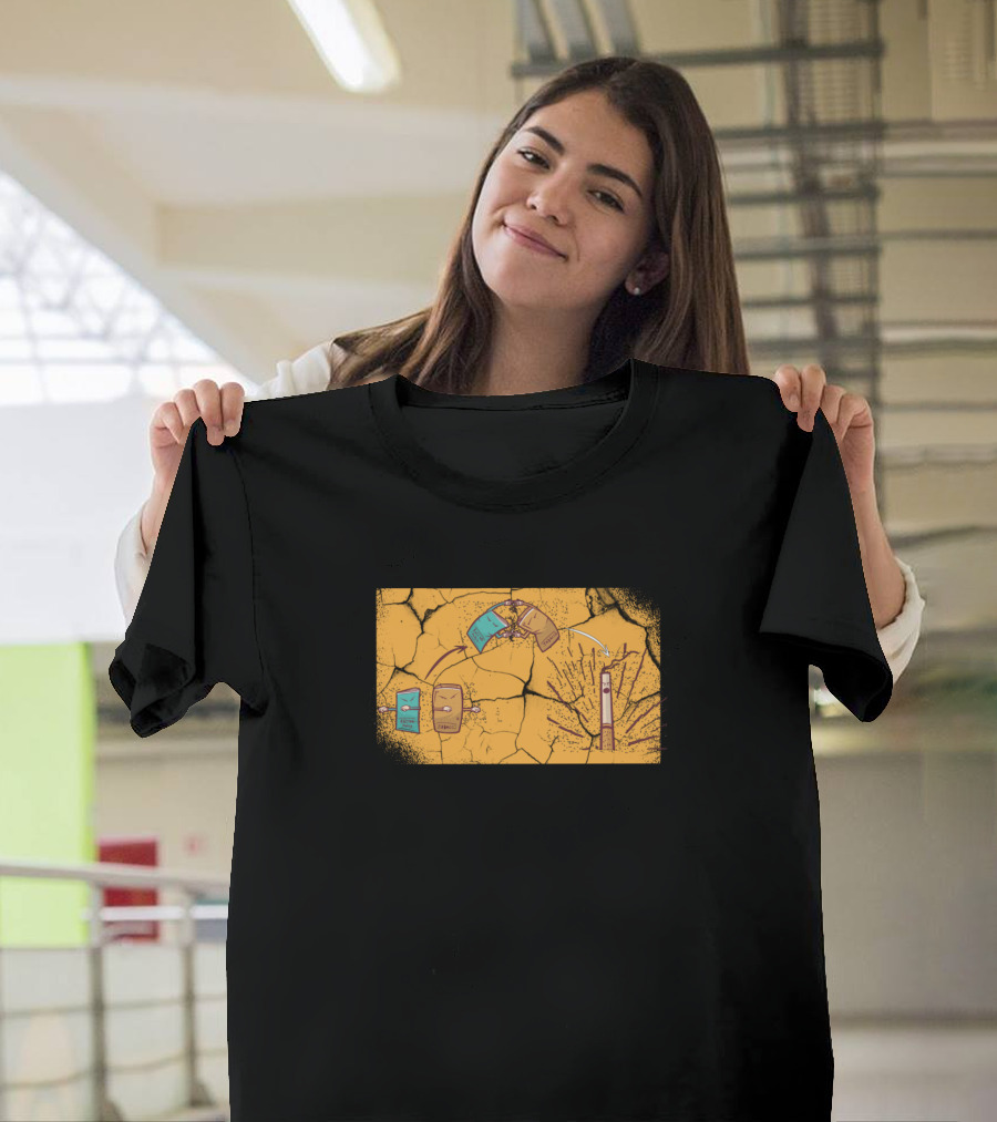 Space Invaders Cigarette Humor Smoking Joke T-Shirt