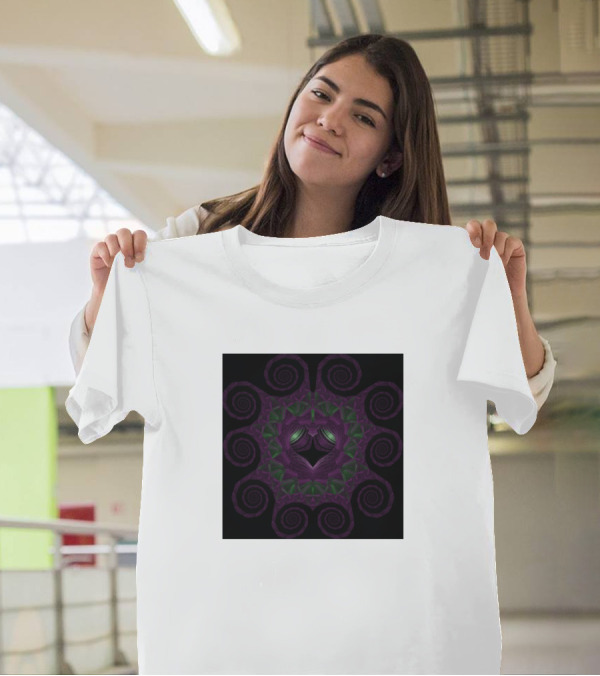 Radioactive Fractal Spiral T-Shirt