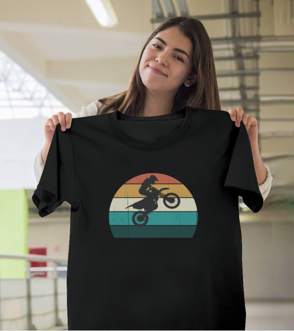 Retro Sunset Motocross Vintage Motorsport Biker T-Shirt