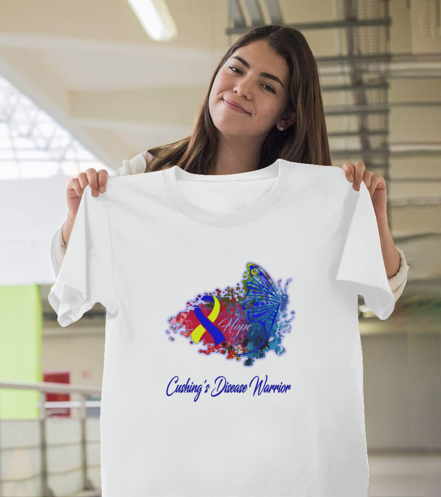 Cushing's Disease Warrior Hope Ribbon Butterfly T-Shirt