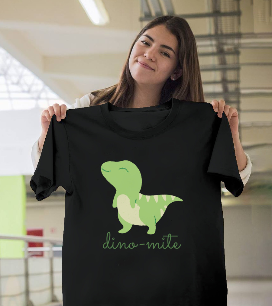 Dino-Mite Cute Green Dinosaur T-Shirt