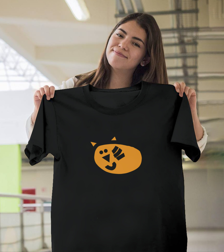 How A Cat Sees Herself: Playful Abstract Orange Feline T-Shirt