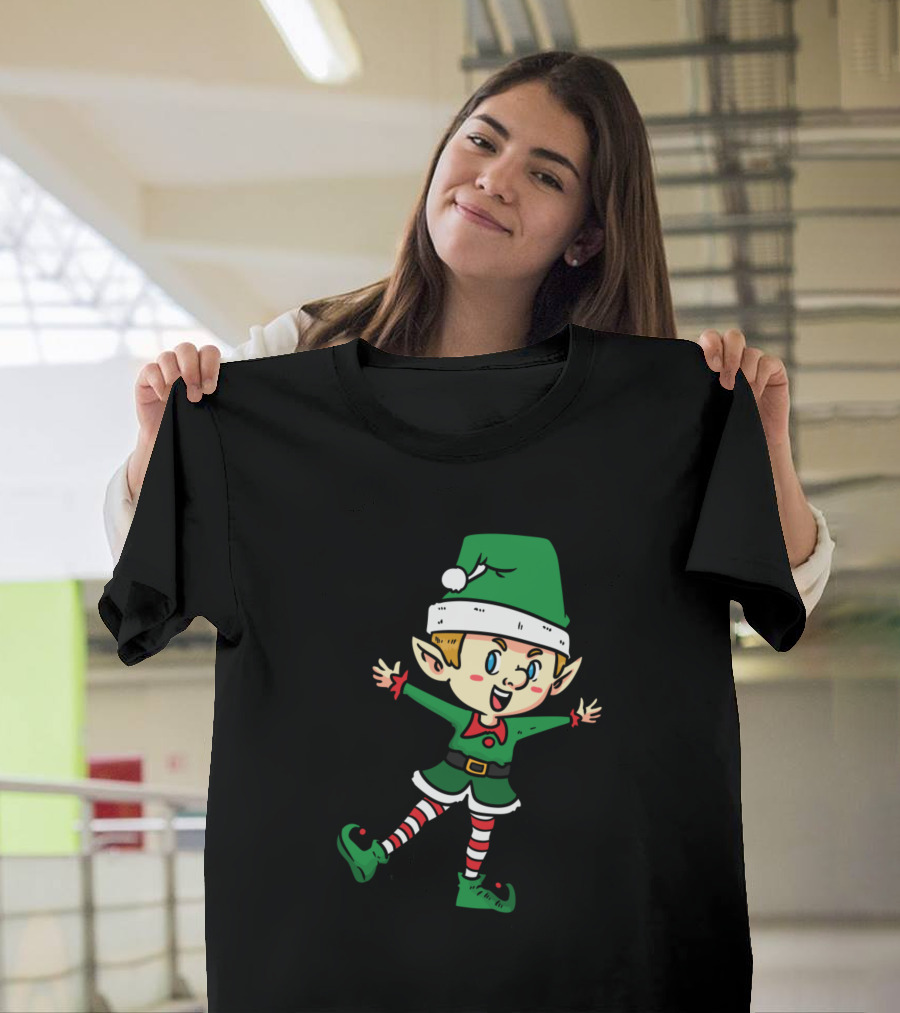 Green Elf Joyful Christmas Spirit T-Shirt