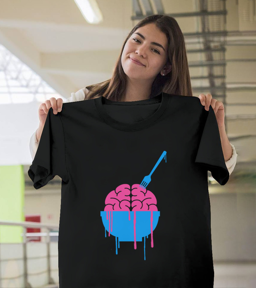 Brain Bowl Dripping Fork Icon Homage Debugger T-Shirt