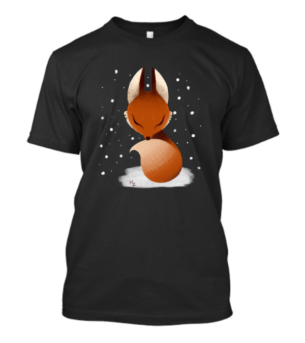 Fox Winter Wildlife Fun Snowy Fox Scene T-Shirt