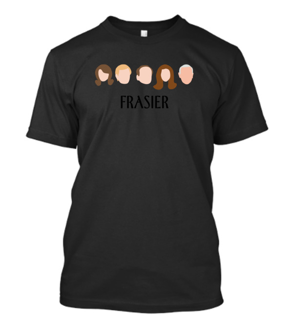 Frasier Iconic Cast Minimalist Silhouette Heads T-Shirt