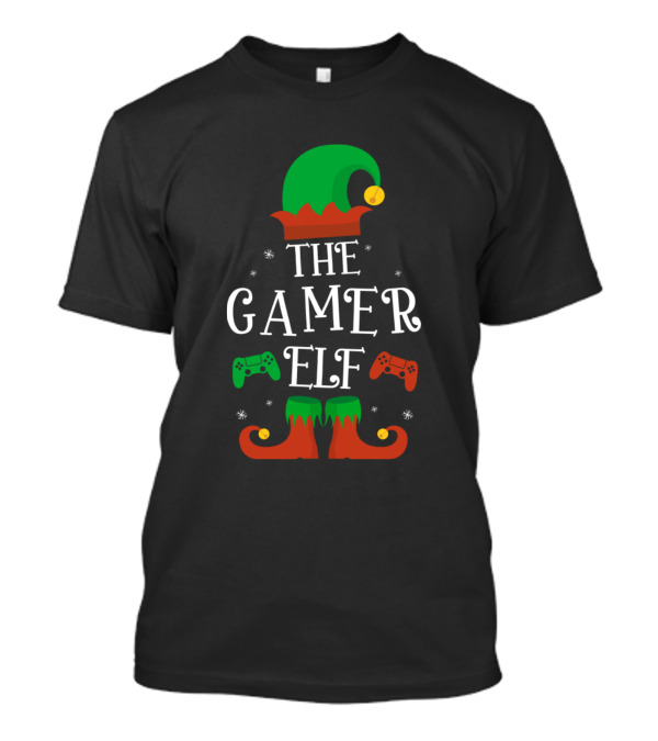 The Gamer Elf Controllers Hat Boots T-Shirt