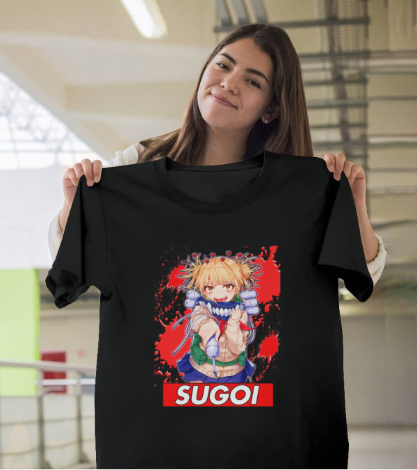 Sugoi Toga Anime Character With Blood Splatter Background T-Shirt