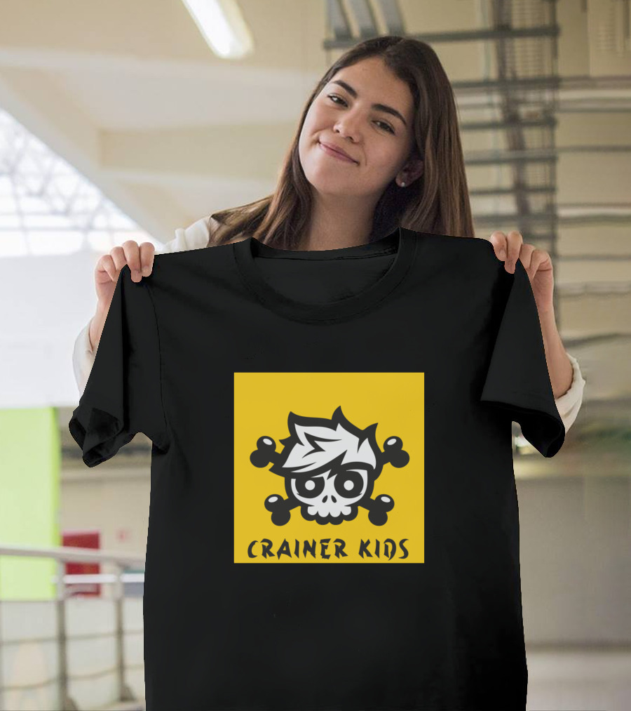Crainer Kids Skull Logo Yellow Square T-Shirt