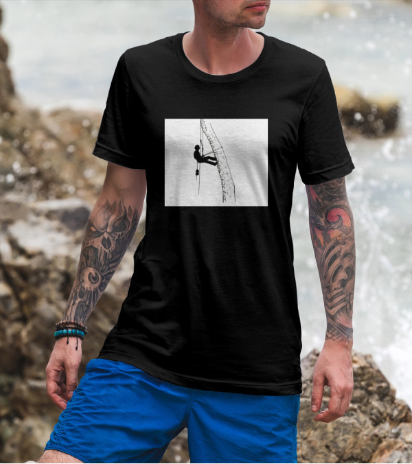 Arborist Chainsaw Climber Silhouette In Tree T-Shirt