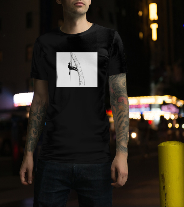 Arborist Chainsaw Climber Silhouette In Tree T-Shirt